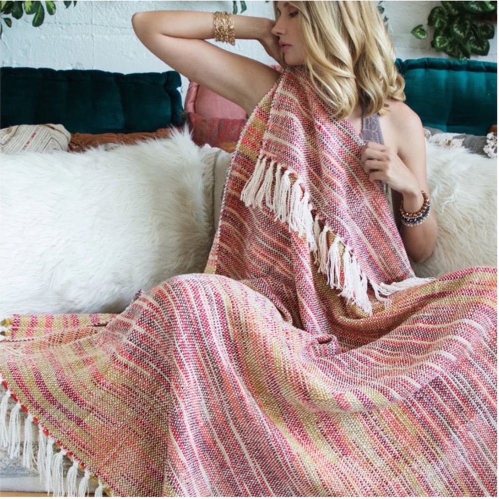 Ruggine Blood Orange Chunky Blanket.